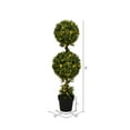 thumbnail image 2 of Vickerman 3' Artificial Double Ball Green Boxwood Topiary., 2 of 4