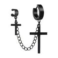 thumbnail image 1 of Neutral Punk Hop Stainless Steel Sound Lock Pendant Earrings For Boys And Teenagers Style Jewelry, 1 of 2