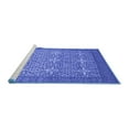 thumbnail image 2 of Ahgly Company Machine Washable Indoor Rectangle Persian Blue Bohemian Area Rugs, 2' x 3', 2 of 4
