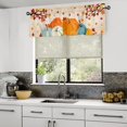 thumbnail image 4 of Harvest Pumpkin Kitchen Curtains Valances for Window,Tanksgiving Fall Curtains & Drapes Rod Pocket Maple Leaf Curtain Autumn Short Topper Valance for Kitchen Window Curtains Over Sink 54x18in,1 Panel, 4 of 6