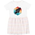 thumbnail image 3 of Inktastic Rocket Ship Retro Space Girls Toddler Dress, 3 of 5