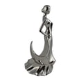 thumbnail image 6 of 14" Polished Silver Lady In Dress Bottle Holder, 6 of 6