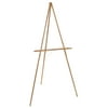 U.S. Art Supply 64" Torrey Wooden A-Frame Tripod Artist Floor Easel, Adjustable Tray Height, Wood Display Holder Stand