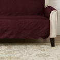 thumbnail image 3 of Great Bay Home Medallion Stitched Reversible Washable Pet Furniture Protector  (Love Seat, Wine / Light Grey), 3 of 8