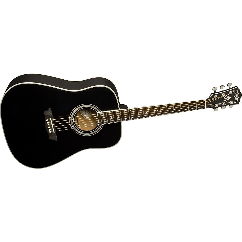 Рыцари гитары 5. Акустическая гитара Вашберн черная. Johnson Acoustic Guitar JG-610-N.