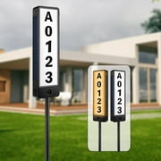 SZBXD Solar Address Sign,Lighted Address Plaque Outdoor Waterproof,Illuminated Address Numbers, House Numbers for Outside