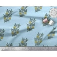 thumbnail image 2 of Soimoi Poly Georgette Fabric Leaves & Floral Block Fabric Prints by Yard 52 Inch Wide, 2 of 3