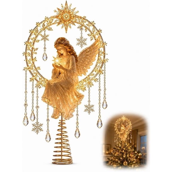 Christmas Tree Topper, Meaningful Christmas Tree Topper Collection, Vintage Star Holder, Rustic Farmhouse Glow, Twinkle Angel Decor, Fall Parol Kit, Lighted Holiday Keepsakes