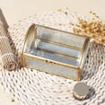 thumbnail image 5 of Caja geométrica de vidrio y latón, joyero vintage, vitrina para anillos de boda, caja de recuerdos, caja de presentación de escritorio para bodas, grande, 5 of 5