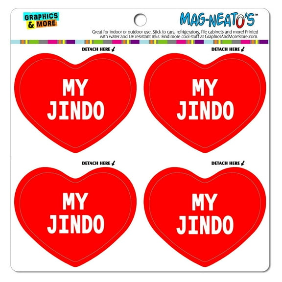 I Love Heart - My - My Jindo - MAG-NEATO'S(TM) Vinyl Magnet Set