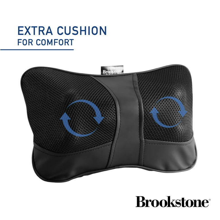 Brookstone Shiatsu Neck & Lumbar Massage Pillow, 6 Massage Nodes 
