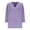 Purple, variant on Lenpel T Shirts for Women 3/4 Length Sleeve Scalloped V Neck Solid Color Tunic Tops Casual Loose Tee Blouses(Purple,X-Large)