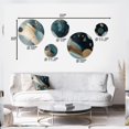 thumbnail image 4 of Designart "Marble Energy Metallic Circles V" Abstract Marble Metal Wall Art Set of 5 Piece, 4 of 5