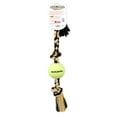 thumbnail image 4 of Mammoth Flossy Chews Cottonblend 3 Knot Tug with 4" Tennis Ball Rope Dog Toy, Large, 24", Assorted Colors, 4 of 7