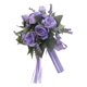 thumbnail image 1 of Xiao Hua Ramo de flores de mano para novia, ramo de seda simulado para dama de honor, decoración de San Valentín, suministros para fiestas de boda, decoración del hogar, 1 pieza, morado, 1 of 4