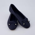 thumbnail image 6 of Cushionaire Audrey Woven Ballet Flats for Women | Round Closed Toe Dress Shoes, Bow Accent, Vegan Leather Upper, Comfortable Cushioned Footbed, Office Work Flat, 6 of 8