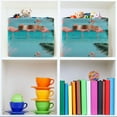 thumbnail image 6 of Coolnut Palm Flamingo Foldable Canvas Storage Bin, Sturdy Fabric Storage Basket with Handles, Storage Cube Box for Organizing Shelf Nursery Toy Closet 2PCS#873 Home Decor, 6 of 7