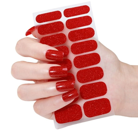 Solid Color Gels Nail Stickers Gels Nail Wraps Nails Polish Wraps Gels Nail Strips Nail Art Decoration for Woman