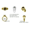 thumbnail image 3 of Bague Estate 6MM Opale Ronde en Argent Sterling 925 Or Vermeil pour Femmes Anniversaire, 3 of 4