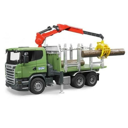 Scania R-Series Timber Truck with Crane - Vehicle Toy by Bruder Trucks (03524)