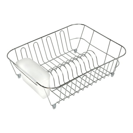 Honey Can Do Dish Drying Rack With Non Slip Feet Chrome