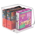 thumbnail image 3 of mDesign Stackable Plastic Food Storage Bin, Open Front, X-Large, 2 Pack - Clear, 3 of 8