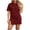 Wine, variant on zbxnLI Casual Dress for Women Short Sleeve Mini Sundress Comfy Crew Neck Summer Loose Basic T Shirts Dresses