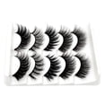 thumbnail image 3 of Suave y Cómodo 5 pares de pestañas postizas de Pelo de visón 3D perfecl negro 22 3D-22, 3 of 6