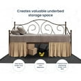 thumbnail image 3 of SGI Bedding Day Bed Skirt | Twin 16" Inch Drop, Ruffled Microfiber Bed Skirt | Fade Resistant, Wrinkle Free, Anti-static, Decorative, Extra Storage Space, Clutter-Free | Taupe, 3 of 8