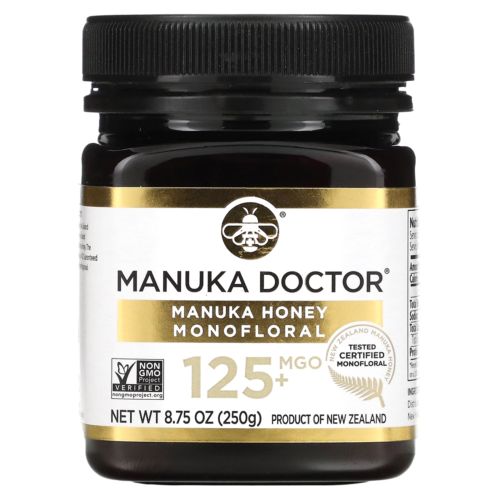 Manuka Honey Monofloral, MGO 125+, 8.75 oz (250 g), Manuka Doctor