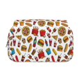thumbnail image 2 of Disketp Hot Dog Pizza Estuche de Lápices de Doble Capa con Tapa Abatible y Cremallera, Organizador Escolar para Adolescentes y Adultos, 2 of 7
