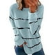 thumbnail image 1 of ICHUANYI Clearance Fashion Woman Long Sleeve T-Shirt Summer Printing Loose Blouse Tops(Sky Blue, S) ICHUANYI WER2023080911760, 1 of 5