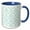 Blue/White, variant on 3drose, Prima Damask Pattern in Light Teal on White., 11oz Magic Transforming Mug