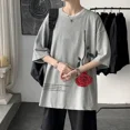 thumbnail image 2 of Men's T Shirts Men's CottonT-shirt Floral Mens Summer Fashion 5XL Oversized Tee White Casual Tshirt For Man, 2 of 6