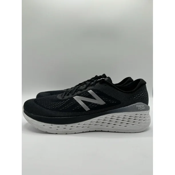 New Balance Men’s Fresh Foam More Size 15 2E (Wide) Black White |MMORBK|