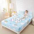 thumbnail image 3 of jejeloiu Rainbow Love Monogrammed W Bed Sheets For Kids,Colorful Heart Letter Design King Sheets For Girls,4 Pieces, 3 of 6