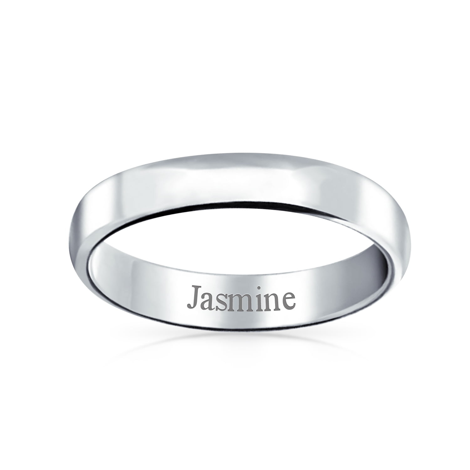 womens plain silver wedding band