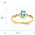 thumbnail image 2 of 14K Yellow Gold Blue Topaz Birthstone Ring, 2 of 2
