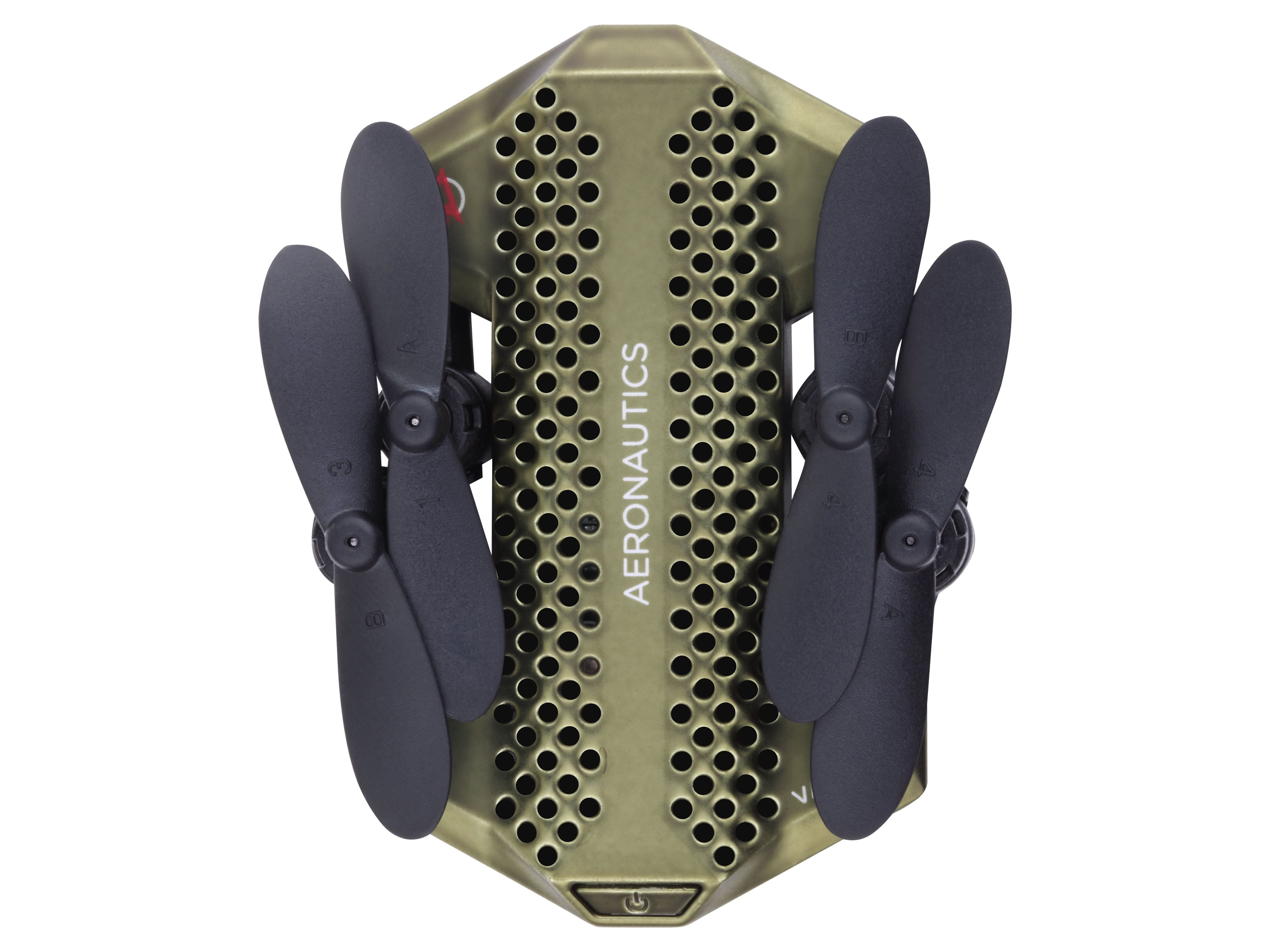 Voyage Aeronautics VA-2080 Compact Micro Drone with LED Head and Tail Lamps, Green, 4 inches, for Ages 8 and Older