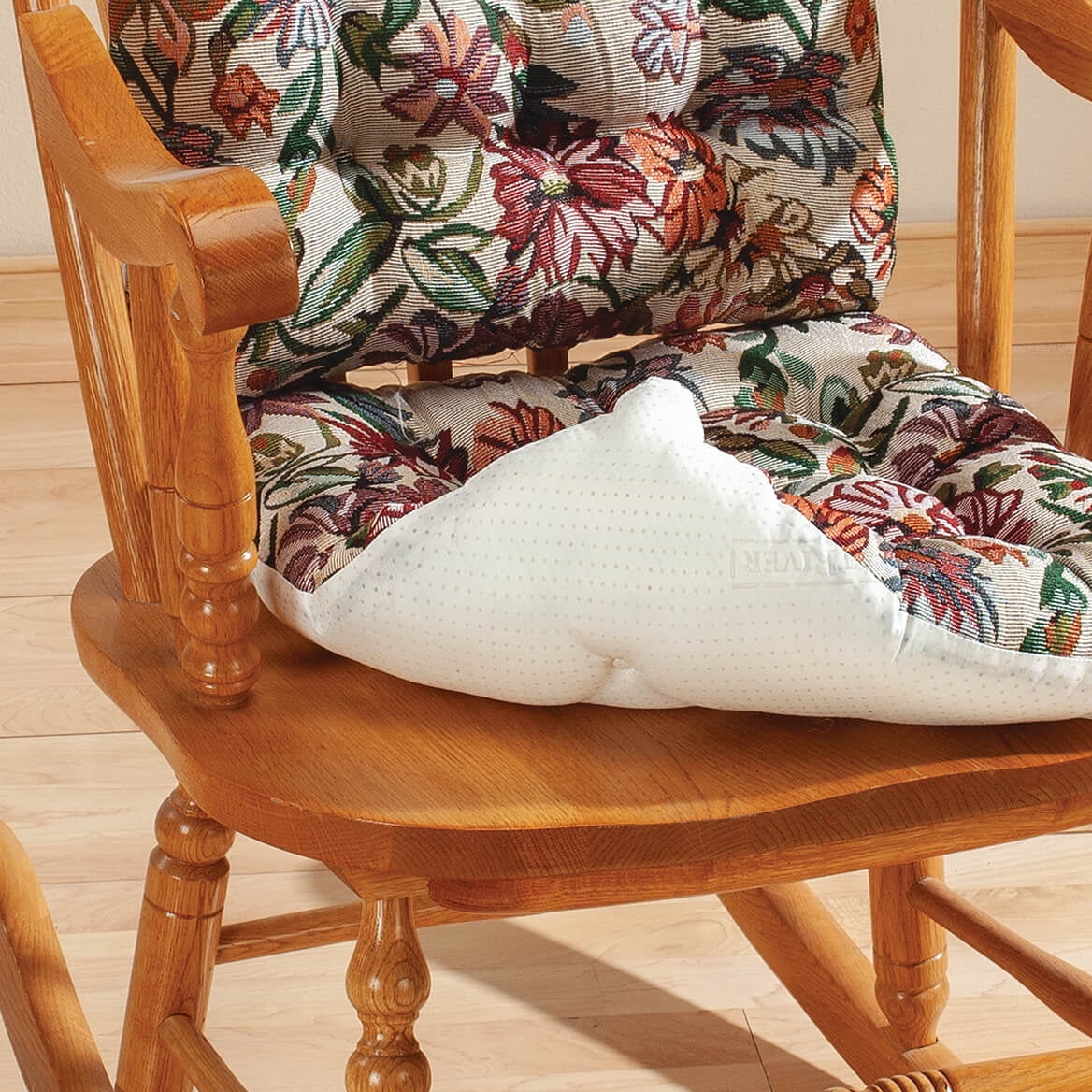 Bella Rose Floral Rocker Chair Cushion Set