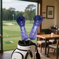 thumbnail image 3 of Uorisanigo Golf Club Head Covers - 3 Pack Waterproof PU Leather Purple Bee Driver/Fairway/Hybrid Headcovers - Premium PU Leather Headcover Set Fit Most Golf Clubs, Accessories, 3 of 7