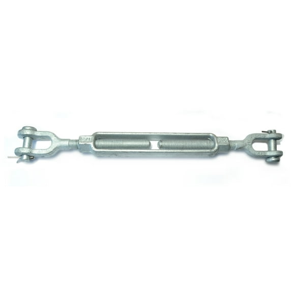 1/2" x 6" Galvanized Steel Jaw & Jaw Turnbuckle (1 pcs.)
