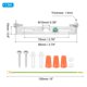 thumbnail image 2 of Kit de soporte de montaje universal para luminarias Uxcell de 95mm (3.7") con placa de luz de techo, soporte de montaje en pared con tornillo para candelabros y luces colgantes, 2 of 7
