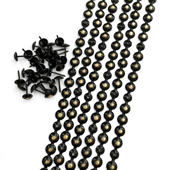 Let's Decorate 10 Mètres D9.5mm Bandes Décoratives Plaquées Bronze/tailles de Clous, Taches de Canapé Rembourrées, Taches de Détente Assorties (C:9.5mm Bronze)