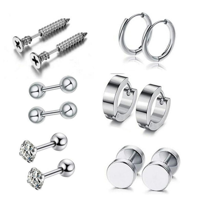 Mens store screw earrings