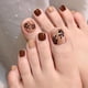 thumbnail image 1 of 24pcs Cute Cat Press On Toe Nails Square Fake Toe Nails Glossy Full Cover Glitter Silver Powder Stick On Nails False Toe Nails With Glue Sticker And Nails File For Women Girls, 1 of 4
