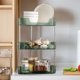 thumbnail image 4 of Especiero de Esquina para Cocina, Estante Colgante de 3 Niveles | Almacenamiento Triangular de Plástico para Pared | Transparente, Negro y Verde | Organizador de Encimera Sin Agujeros para Condimento, 4 of 6