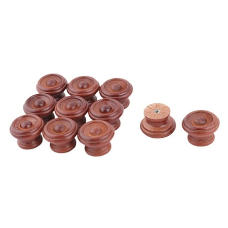 Apartment Wood Round Cabinet Door Pull Handle Grip Knob 1 5 Inch