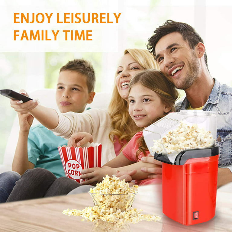 Hot Air Popcorn Popper, Electric Popcorn Maker, Mini Popcorn Machine with  Measuring Cup and Top Lid for Party, Home and Family