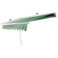 thumbnail image 2 of Mcombo 13x8 Ft Manual Retractable Patio Deck Awning Sunshade Shelter Outdoor Canopy Green, 2 of 5